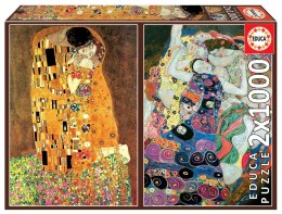 Puzzle 2x1000 Pocałunek/Dziewica, Gustav Klimt G3