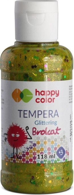 Farba Tempera 118ml brokat złota HAPPY COLOR