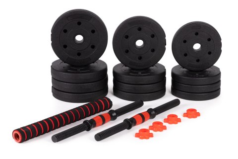 Hantle regulowane 2x10 kg sztanga zestaw 20 kg gryf