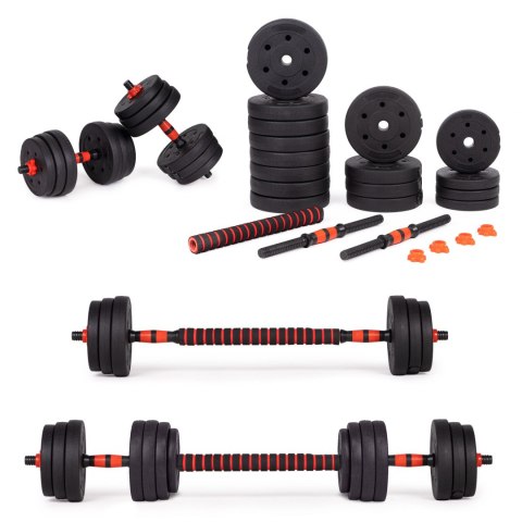 Hantle regulowane 2 x 20 kg sztanga zestaw 40 kg gryf Hantle regulowane 2 x 20 kg sztanga zestaw 40 kg gryf