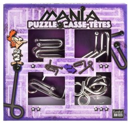 Łamigłówki metalowe 4 szt Puzzle mania fiolet G3