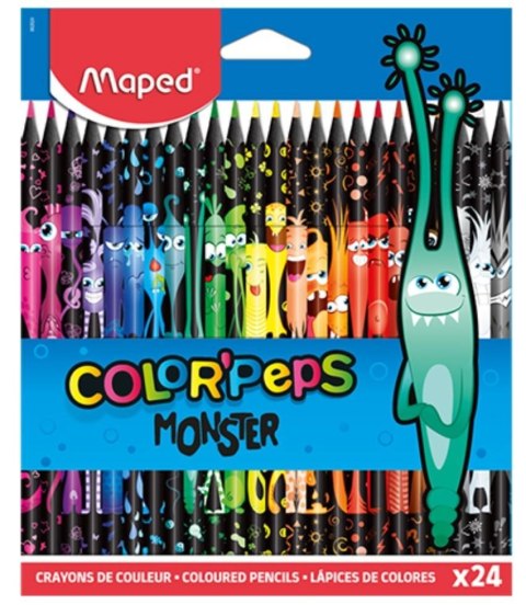 Kredki Colorpeps Monster trójkątne 24 kol MAPED Kredki Colorpeps Monster trójkątne 24 kol MAPED