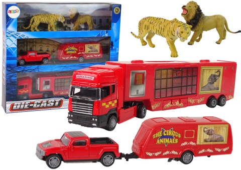 Cyrkowa Ciężarówka Transporter Zwierząt Przyczepa PickUp Lew Tygrys Cyrkowa Ciężarówka Transporter Zwierząt Przyczepa PickUp Lew Tygrys