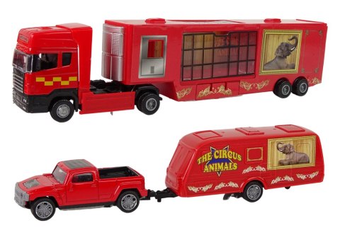 Cyrkowa Ciężarówka Transporter Zwierząt Przyczepa PickUp Lew Tygrys Cyrkowa Ciężarówka Transporter Zwierząt Przyczepa PickUp Lew Tygrys