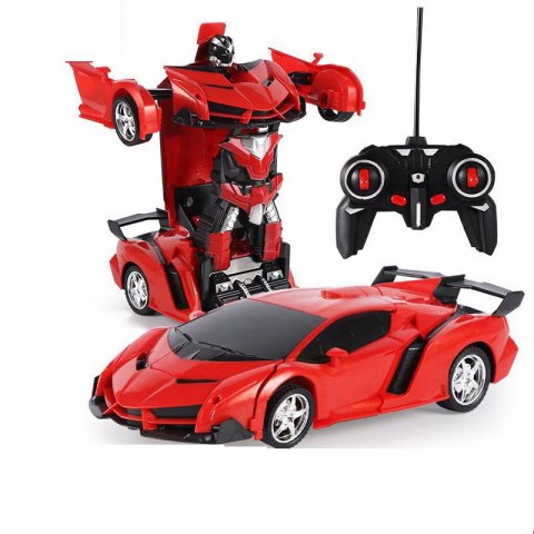 Auto Robot 2w1 Pilot R/C Światło Dźwięk Drift Czerwony Auto Robot 2w1 Pilot R/C Światło Dźwięk Drift Czerwony