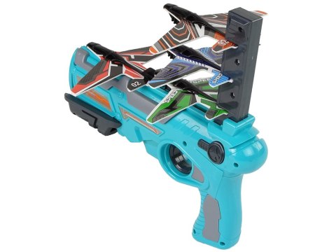 Pistolet Wyrzutnia Samolotów Niebieski Pistolet Wyrzutnia Samolotów Niebieski