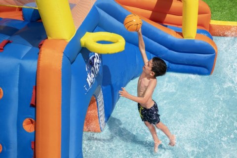 Wodny Park Rozrywki dla dzieci 5+ BESTWAY Zjeżdżalnia + Koszykówka + Tunel + Natrysk