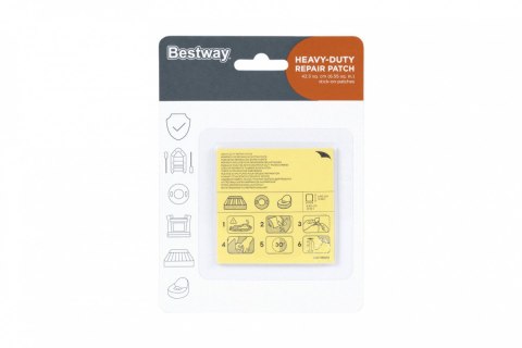 Zestaw 10 Łatek naprawczych do materiału PVC 6,5x6,5cm BESTWAY Zestaw 10 Łatek naprawczych do materiału PVC 6,5x6,5cm BESTWAY