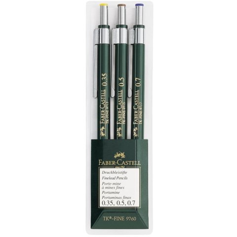Ołówek automatyczny TK-FINE 3szt FABER CASTELL Ołówek automatyczny TK-FINE 3szt FABER CASTELL
