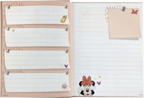 PAMIĘTNIK Z ZAKŁADKĄ I DŁUGOPISEM ZAMYKANY NA GUMKĘ / MINNIE MOUSE PAMIĘTNIK Z ZAKŁADKĄ I DŁUGOPISEM ZAMYKANY NA GUMKĘ / MINNIE MOUSE
