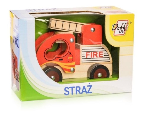 Drewniane auto - straż pożarna Drewniane auto - straż pożarna