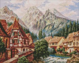 Diamentowa mozaika - Miasto w górach 40x50cm
