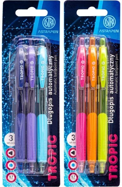 Długopis automatyczny Tropic Astra Pen, blister 3 szt. Długopis automatyczny Tropic Astra Pen, blister 3 szt.
