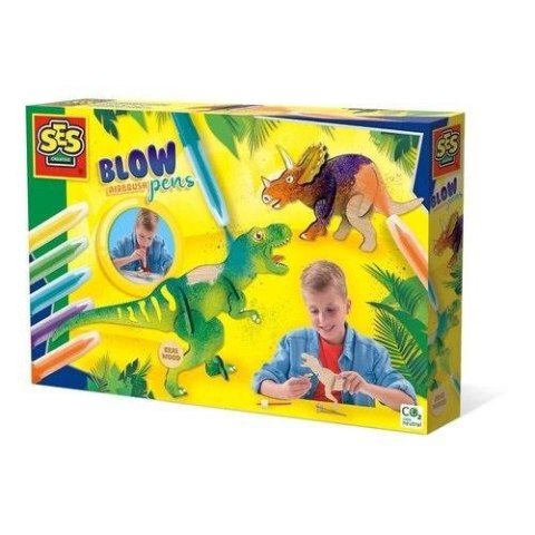 Kolorowanie za pomocą dmuchania - Dinozaury Kolorowanie za pomocą dmuchania - Dinozaury