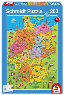 Puzzle 200 Ilustrowana mapa Niemiec G3