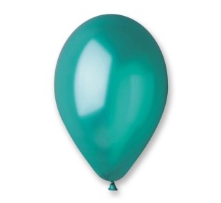 Balony metaliczne zielone turkusowe 25cm 100szt