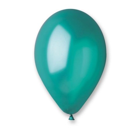 Balony metaliczne zielone turkusowe 25cm 100szt