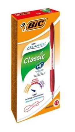 Długopis Atlantis Classic czerwony (12szt) BIC