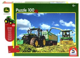 Puzzle 100 John Deere Traktor 7310R + zabawka G3