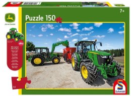 Puzzle 150 John Deere Traktory 5M + zabawka G3