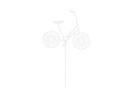 Rower na piku metal biały 37cm