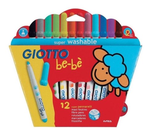 Flamastry BeBe 12 kolorów GIOTTO Flamastry BeBe 12 kolorów GIOTTO