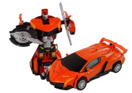 Zestaw 2w1 Auto Robot Czerwony Pomarańczowy HXSY04