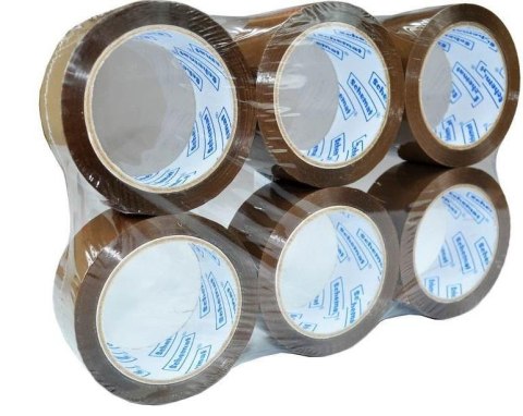 Taśma klejąca 48mmx60m brązowa mocna (6szt) Taśma klejąca 48mmx60m brązowa mocna (6szt)