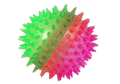 Piłka z kolcami przeźroczysta 8,5cm ze światłem dwukolorowa HPA07 Piłka z kolcami przeźroczysta 8,5cm ze światłem dwukolorowa HPA07