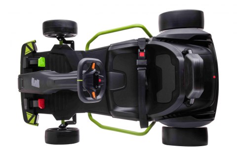 Gokart Fast 3 Drift na akumulator dla dzieci Czarny + Funkcja driftu + Silniki 2x150W + Radio LED + Pasy Gokart Fast 3 Drift na akumulator dla dzieci Czarny + Funkcja driftu + Silniki 2x150W + Radio LED + Pasy
