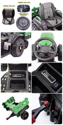 Traktor Titanium Z Przyczepą Zielony