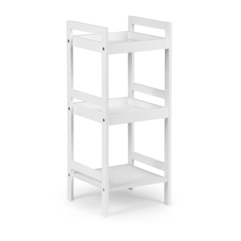 Regał szafka nocna stolik nocny 3 półki biały ModernHome Regał szafka nocna stolik nocny 3 półki biały ModernHome