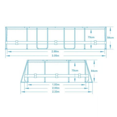 Basen ogrodowy stelażowy 305 x 200 x 84 cm 17w1 Bestway 5614A Basen ogrodowy stelażowy 305 x 200 x 84 cm 17w1 Bestway 5614A
