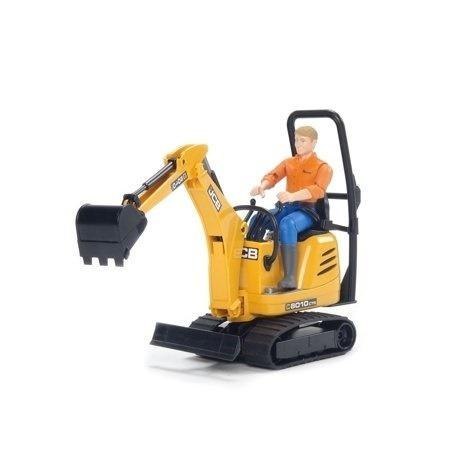 Mikrokoparka JCB 8010 CTS z figurką budowlańca Mikrokoparka JCB 8010 CTS z figurką budowlańca