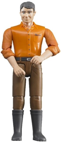 Figurka mężczyzny w brązowych dżinsach