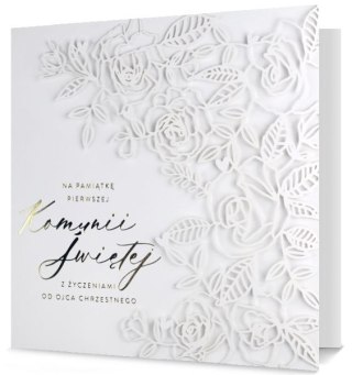 Kartki karnet XXL 19x19cm UK-SILVER-20