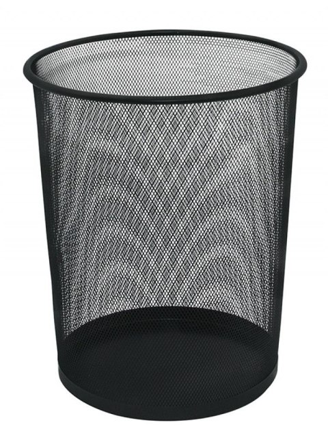 Kosz na śmieci Office Set metalowy 19l czarny Kosz na śmieci Office Set metalowy 19l czarny