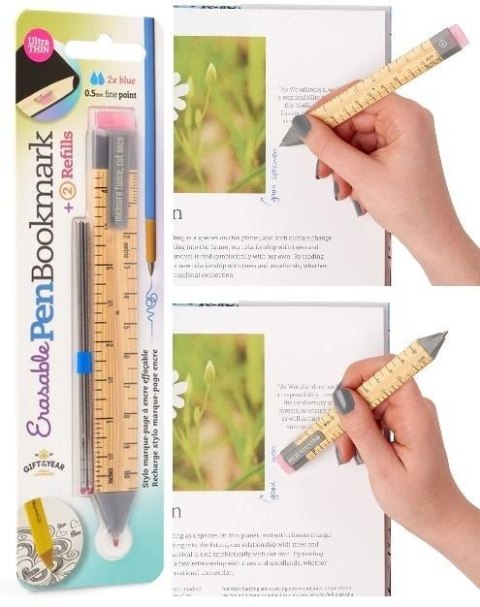 Pen Boomkark zakładka długopis - Linijka + wkłady Pen Boomkark zakładka długopis - Linijka + wkłady