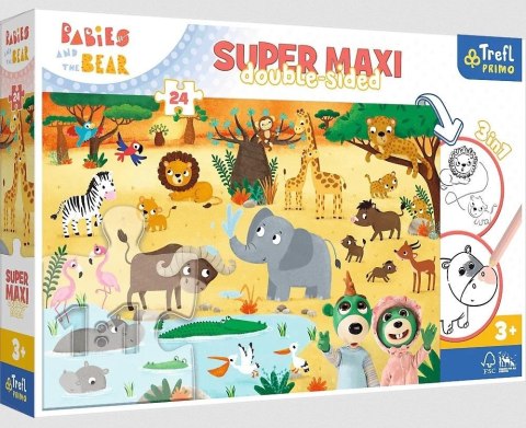 Puzzle 24 Super Maxi Bobaski na safari TREFL