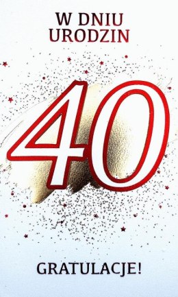 Karnet Urodziny 40
