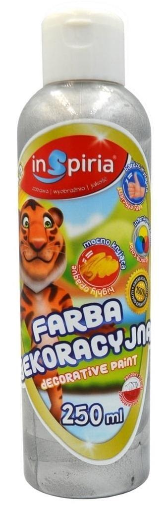 Farba dekoracyjna metaliczna srebrna 250ml Farba dekoracyjna metaliczna srebrna 250ml