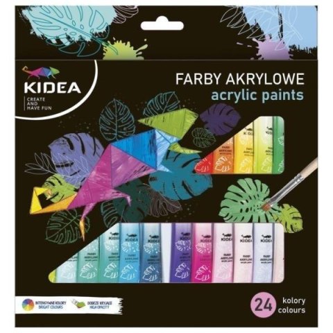 Farby akrylowe 24 kolory KIDEA Farby akrylowe 24 kolory KIDEA