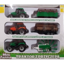 Mini farma Traktor z przyczepą 3szt.