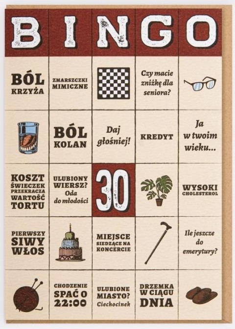 Karnet Urodziny - Bingo 30 lat!