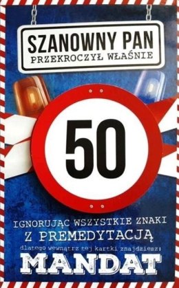 Karnet Urodziny 50 męskie JCX - 013