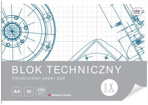 Blok techniczny A4 10k. INTERDRUK 170g Blok techniczny A4 10k. INTERDRUK 170g
