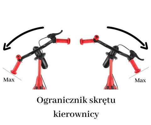Rowerek biegowy Dragon z hamulcem Red