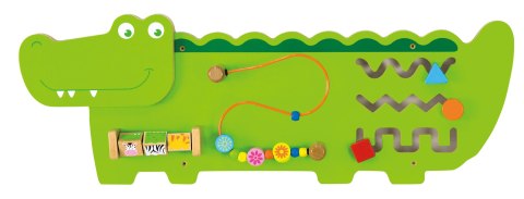 Viga 50469 Sensoryczna tablica manipulacyjna - krokodyl Viga 50469 Sensoryczna tablica manipulacyjna - krokodyl