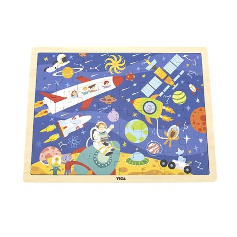 Viga 44586 Puzzle na podkładce 48 elementów - poznajemy kosmos Viga 44586 Puzzle na podkładce 48 elementów - poznajemy kosmos