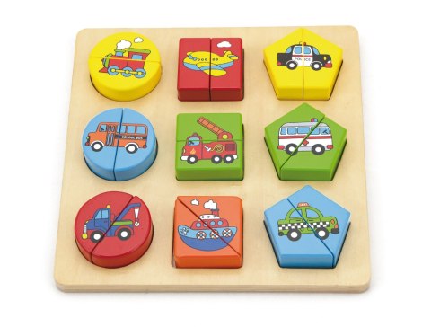 Viga 59586 Układanka 2w1 Puzzle - pojazdy Viga 59586 Układanka 2w1 Puzzle - pojazdy